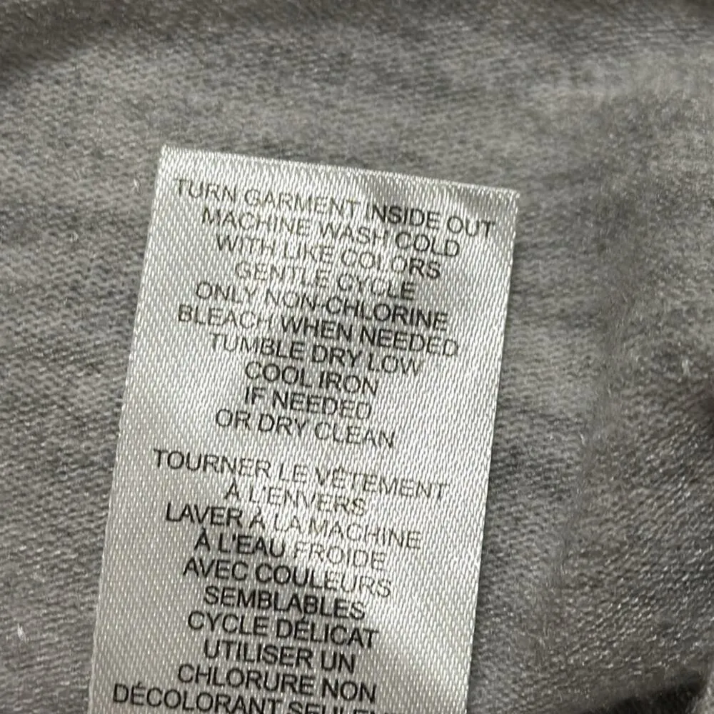 TAHARI women's size XL pullover long sleeve light grey heather thin sweatshirt - Image 9