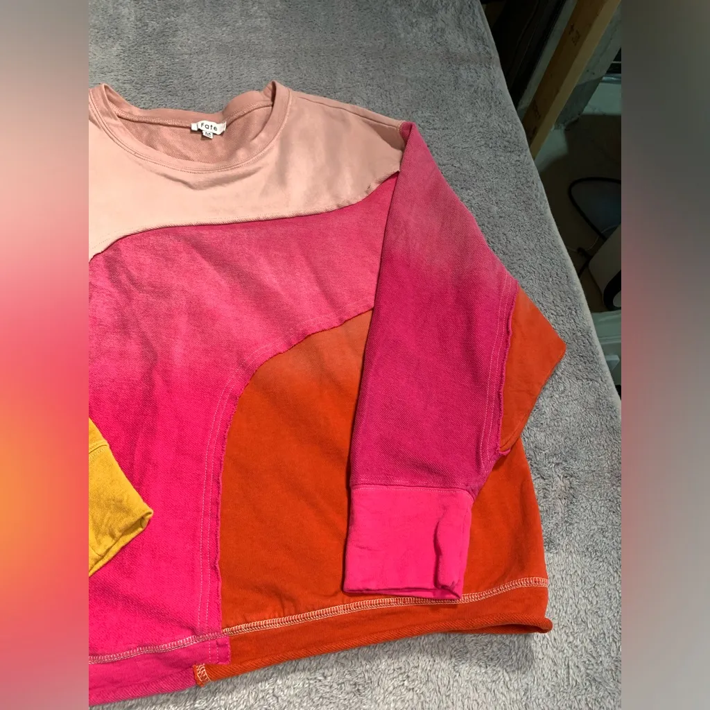 Fate Colorful Patchwork Sweatshirt medium Pink - Image 3