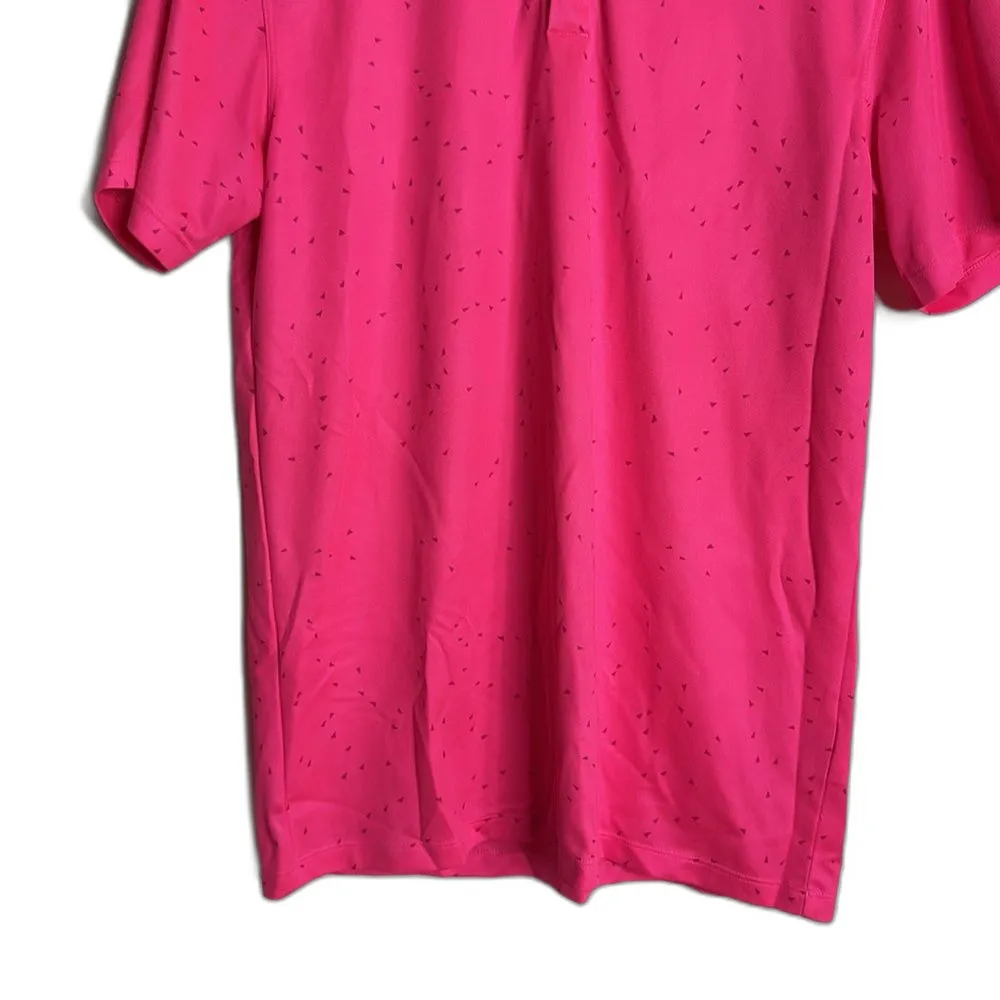 Nike dri fit ladies bright pink with speckles athletic polo shirt size small - Image 3