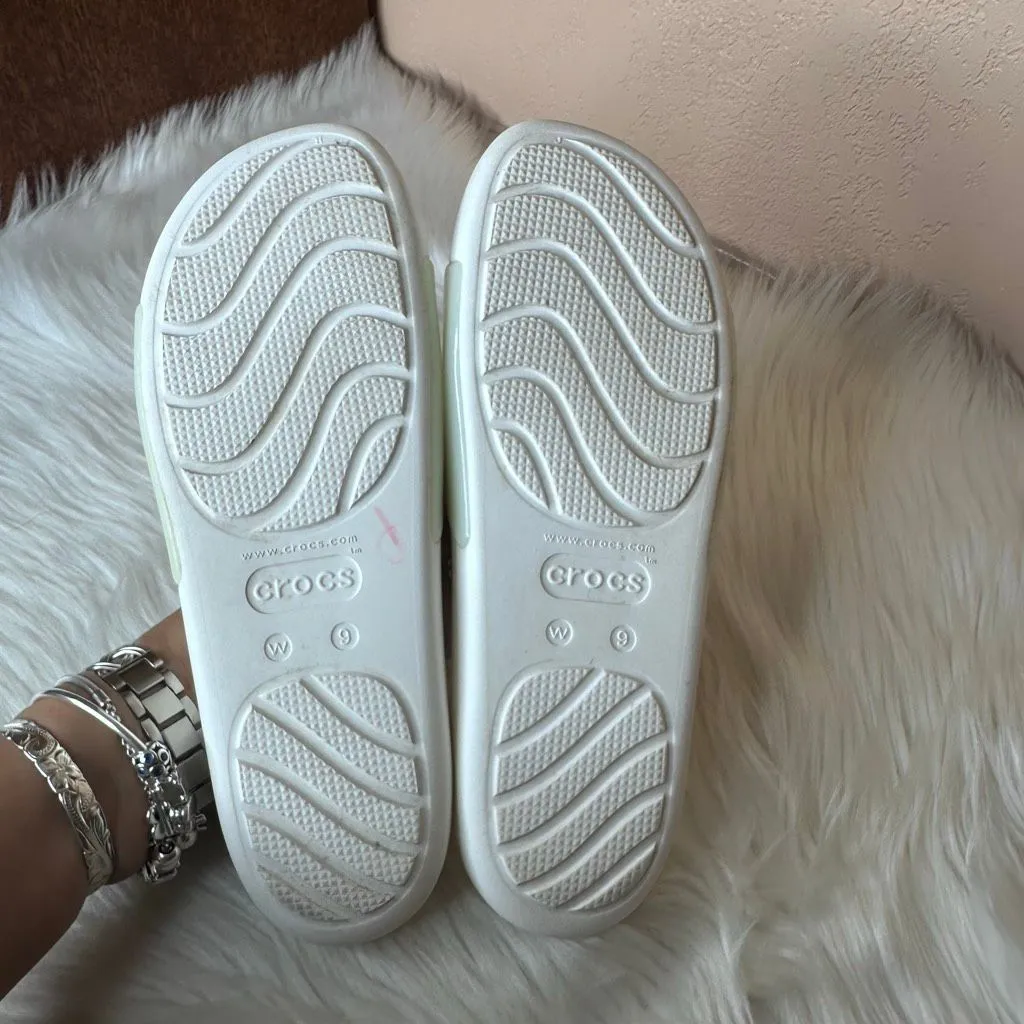 Crocs Splash Glossy Slide White Sandals Size 9 - Image 6