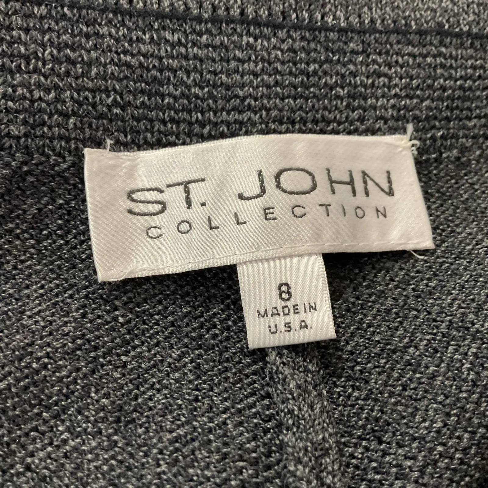 St John Collection Women's Charcoal Santana Knit Pants Size 8 - Image 4