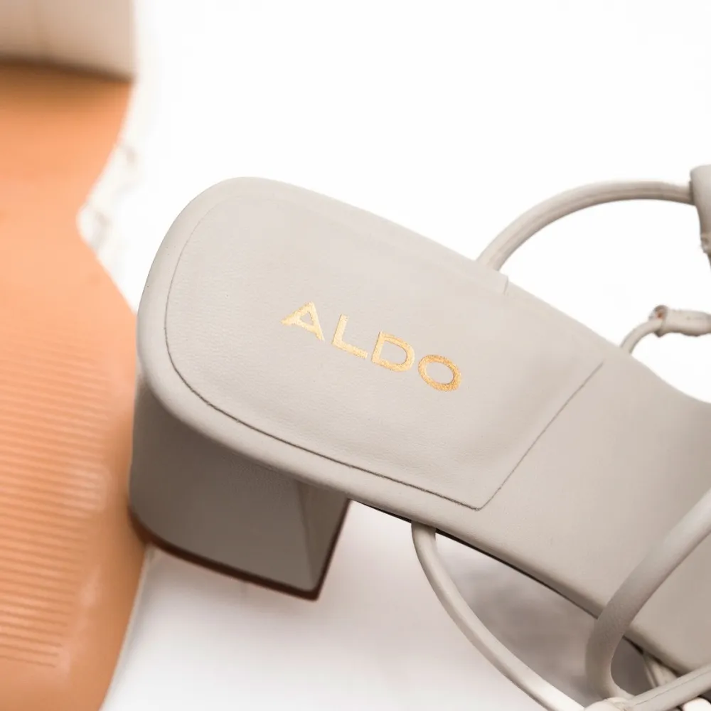 Aldo - Off White Harmonni block heel strappy sandals - Image 11