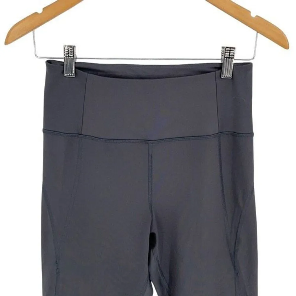 Girlfriend Collective Compressive High-Rise Legging Wide Elastic Waistband Gray - Image 4