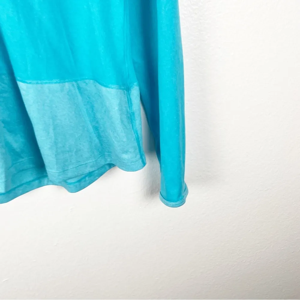 NIKE Teal Dri Fit Long Sleeves Hoodie Top, Size Large - Image 8