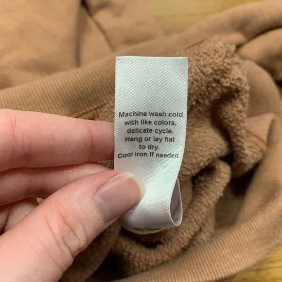 Michael Stars V-Neck Pullover Sweatshirt Womens Size XL Brown Relaxed Fit Comfy - Image 6