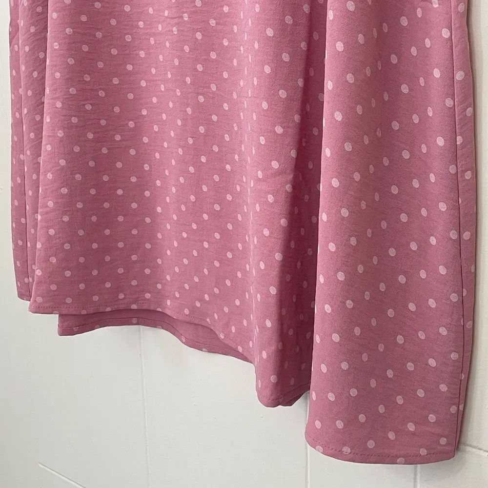New York Clothing Co Pink Polka Dot Midi A - Image 5