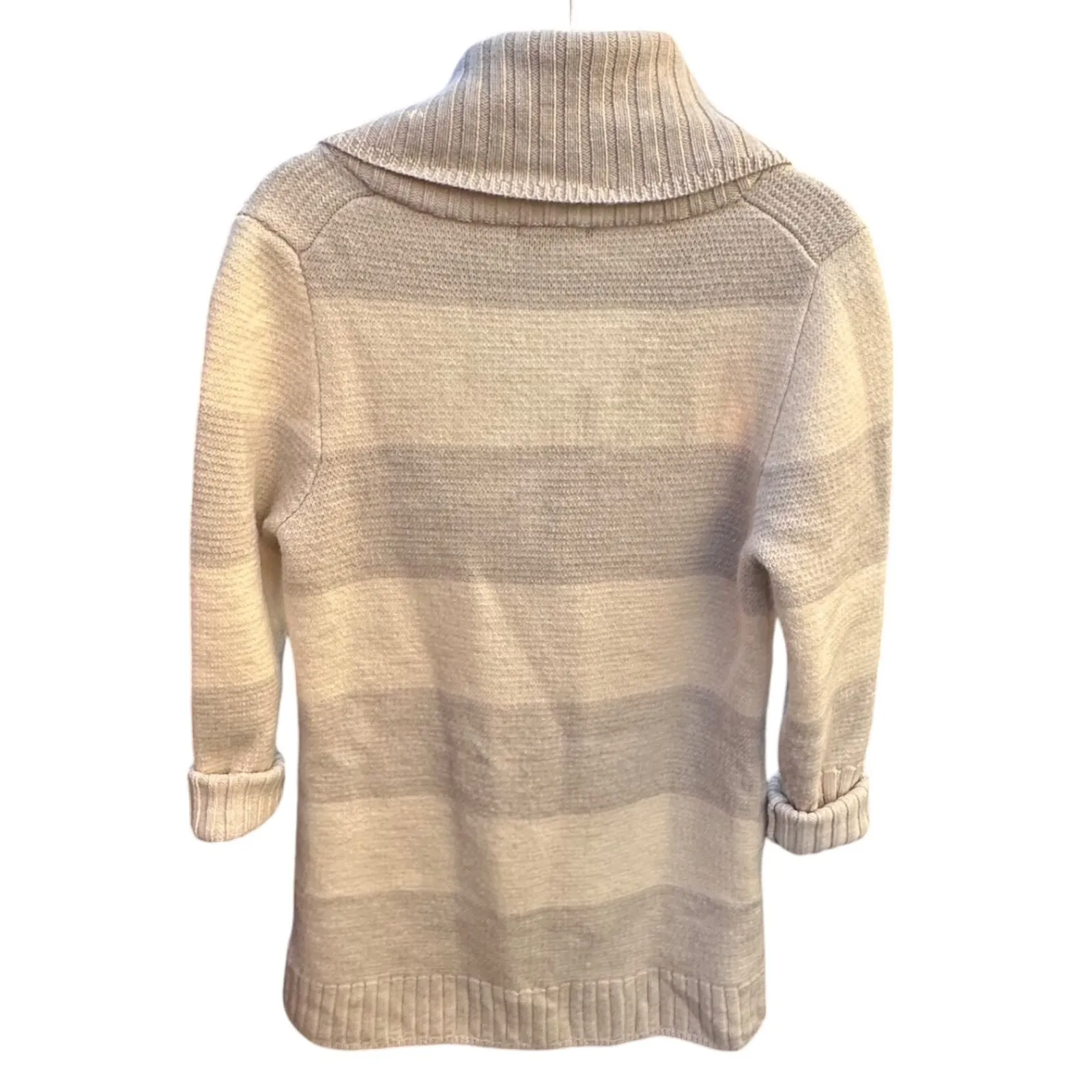 Smartwool Hot Springs Cardigan Sweater Neutral Heather Wool Blend L NWT - Image 3