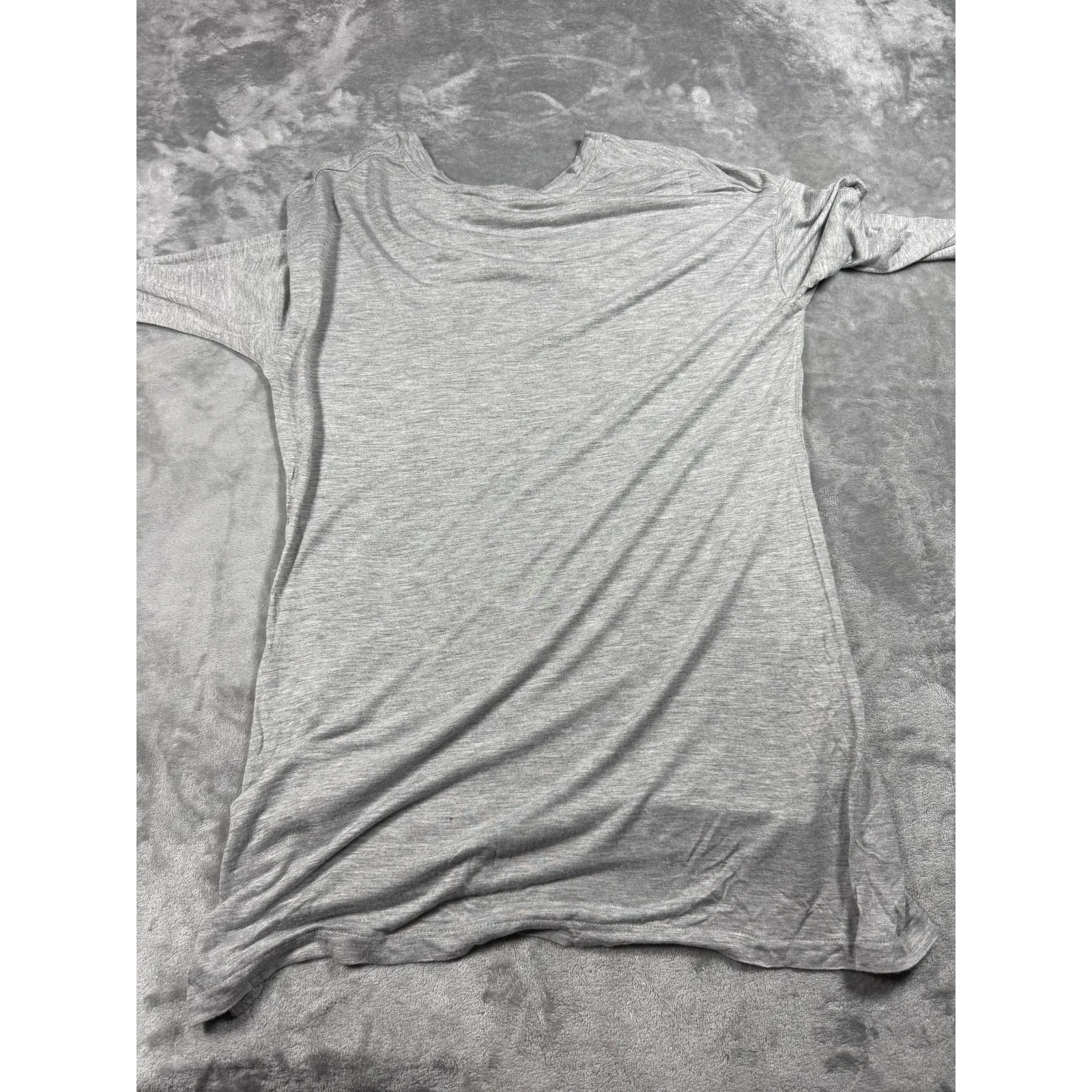 Vince Shirt Womens XS Gray Long Sleeve Crew Neck Viscose Basic Solid Lightweight - Image 5