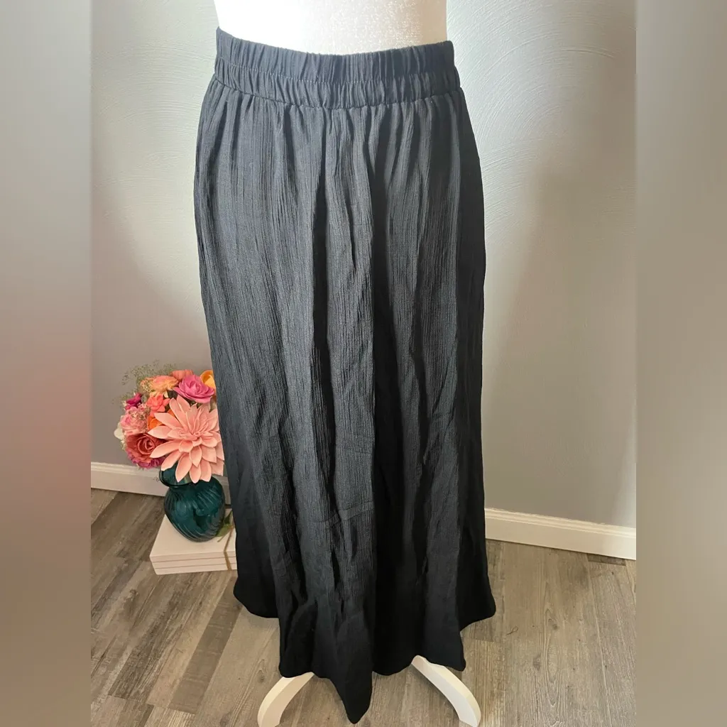 Halara High Waisted Drawstring Pocket Flowy Midi Casual Skirt - Image 7