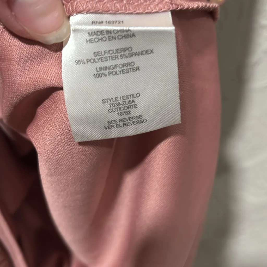 City Studios Juniors Metallic Mini Bodycon Dress Mauve Gold Size XS Pink - Image 3