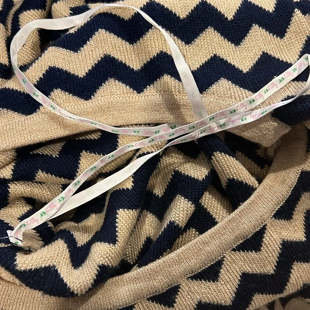 Lilly Pulitzer Santana Dazzle Chevron stripe knit sweater dress size large - Image 10