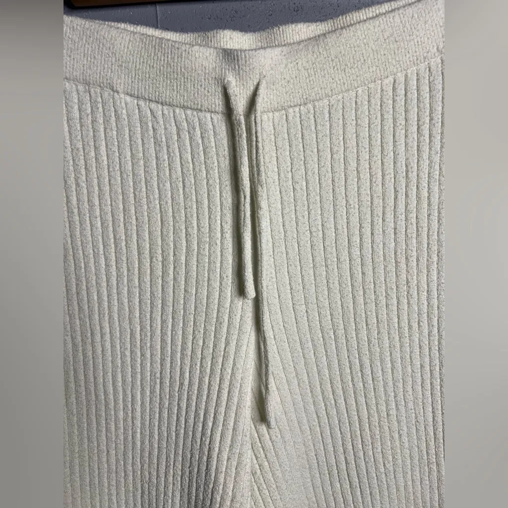 Good American Terry Rib Knit Wide Leg Pants.  Size XL - Image 6