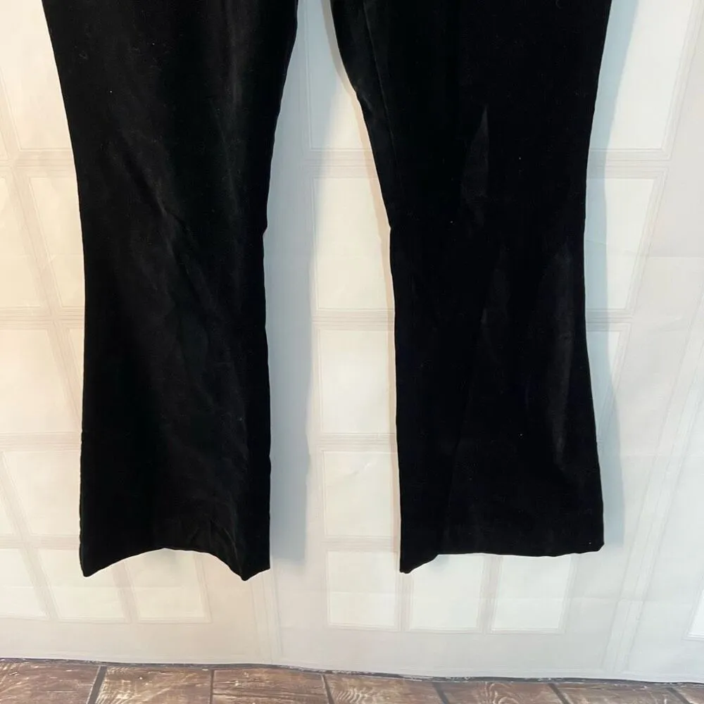 The Limited Black Solid Mid-Rise Velvet Cassidy Fit Bootcut Dress Pants Size 0 - Image 3