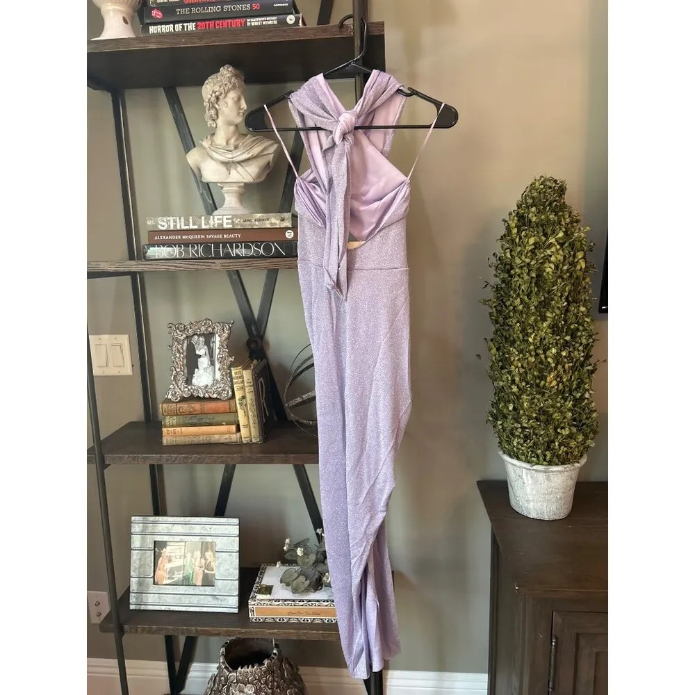 Baobab Kena Sparkle Stretch Maxi Dress Tesoro & Mage Womens Size Large Purple - Image 5