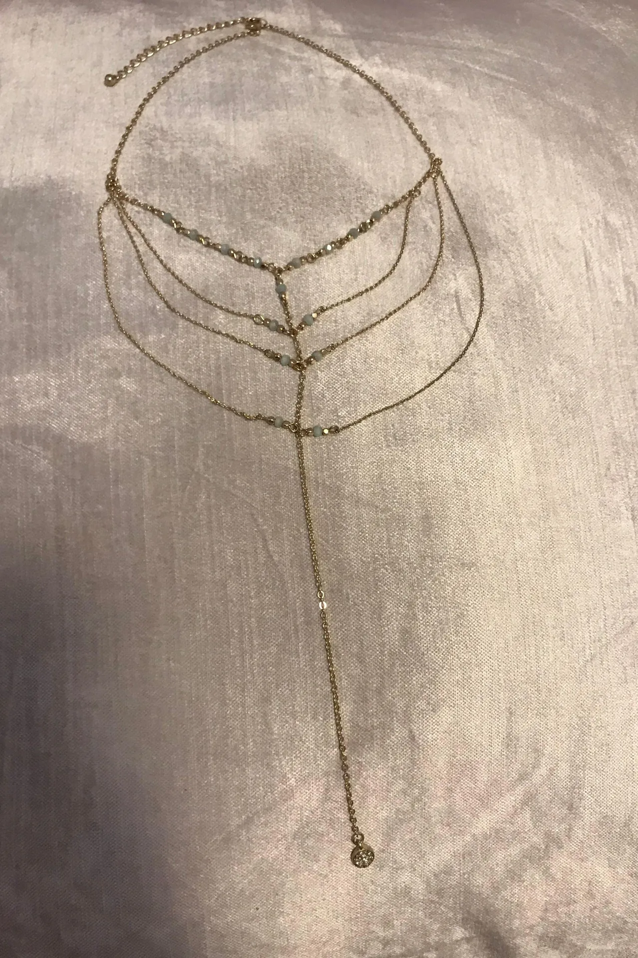 Gold Layered Beaded Necklace - Image 2