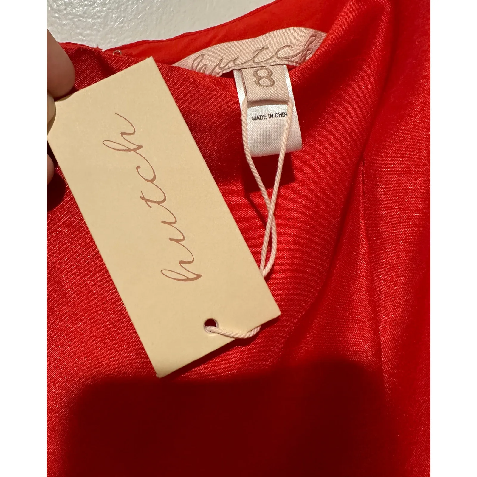 Hutch Lowry Sleeveless Drop Waist Bubble Hem Mini Dress Poppy Red Size 8 NWT - Image 8