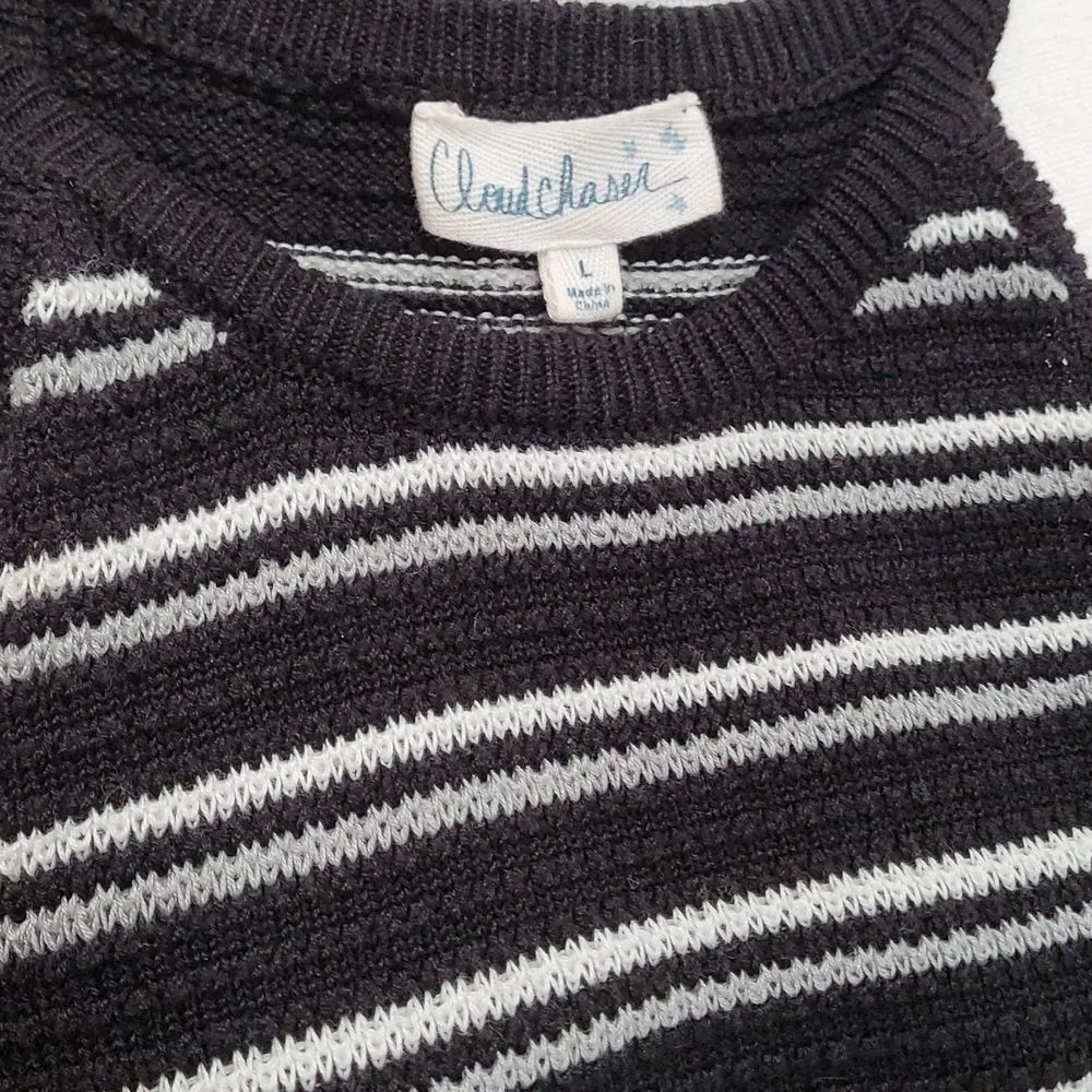 Cloud Chaser | Knit Striped Top | Size: L - Image 7