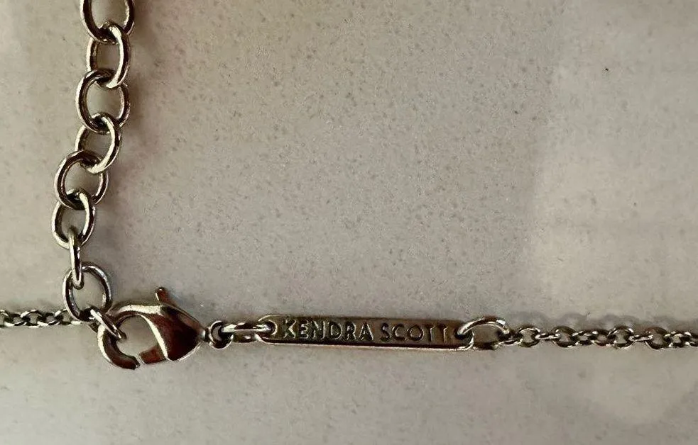 Kendra Scott Elisa Copper Drusy Pendant Silver Chain Necklace - Image 6