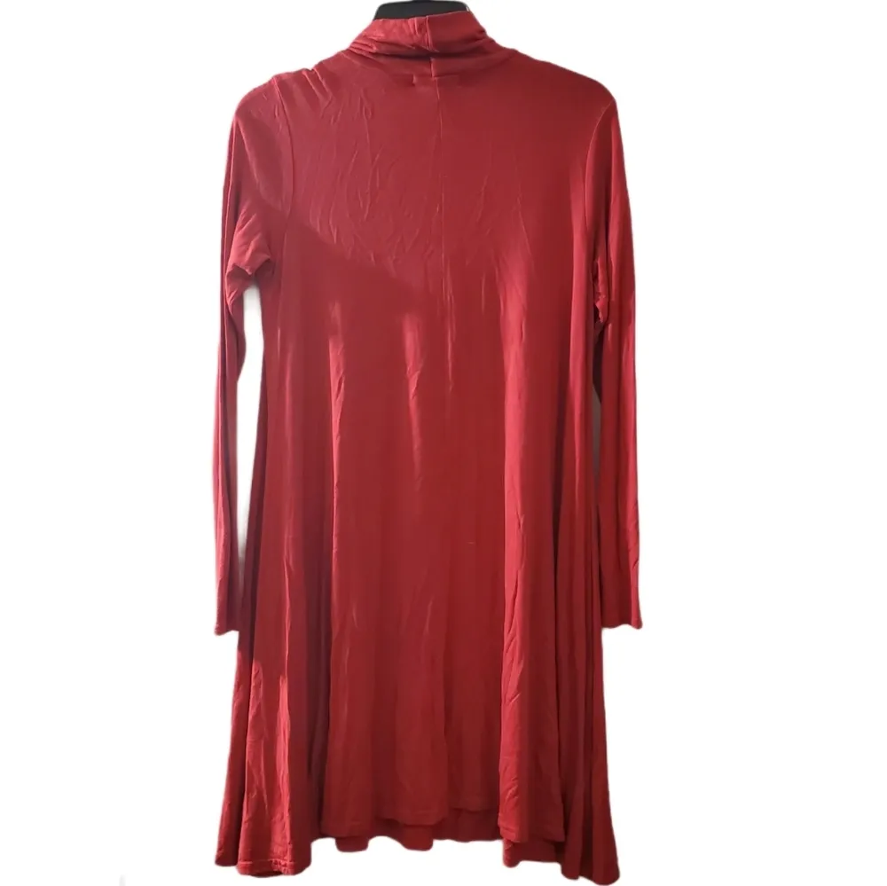 🔥SALE🔥Boohoo Womens Red Longsleeve Turtleneck Dress 2 - Image 8