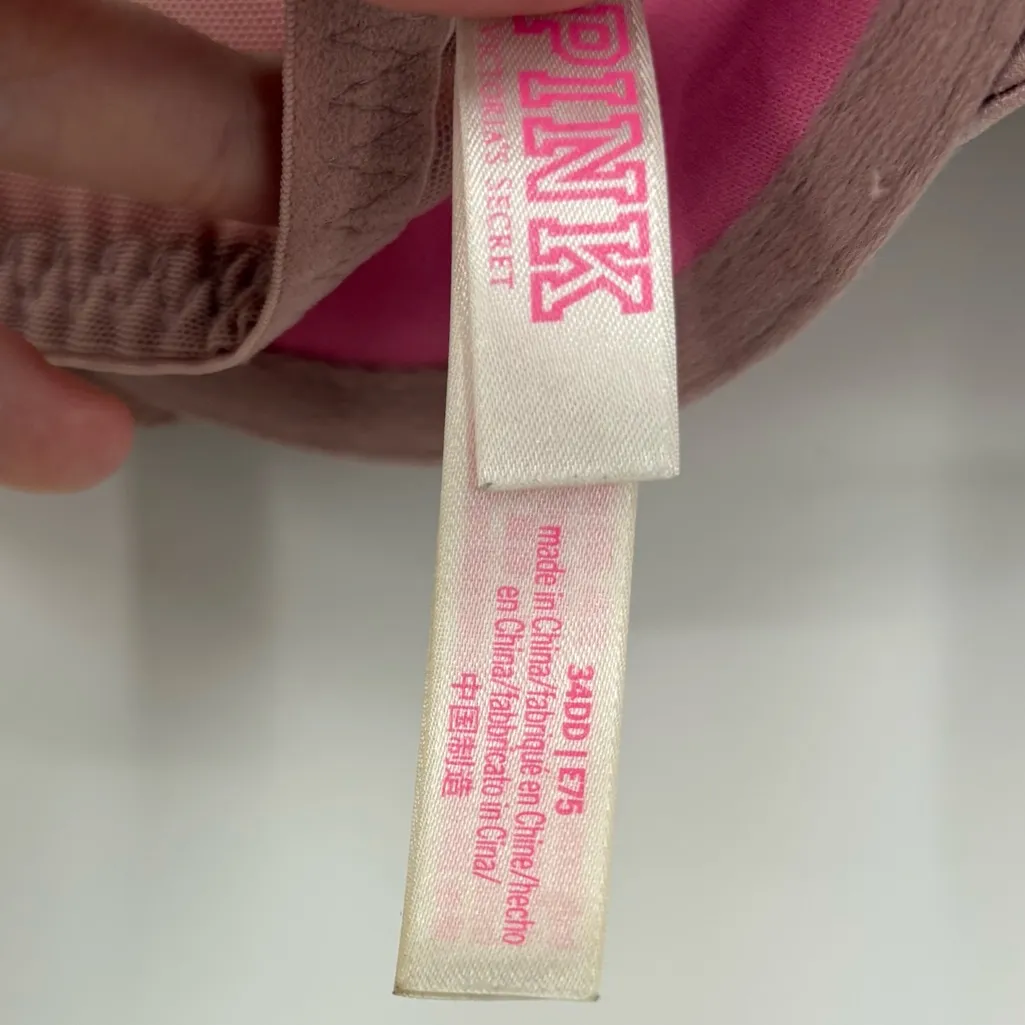 Pink vs tan laced date push‎ up bra 34DD - Image 5