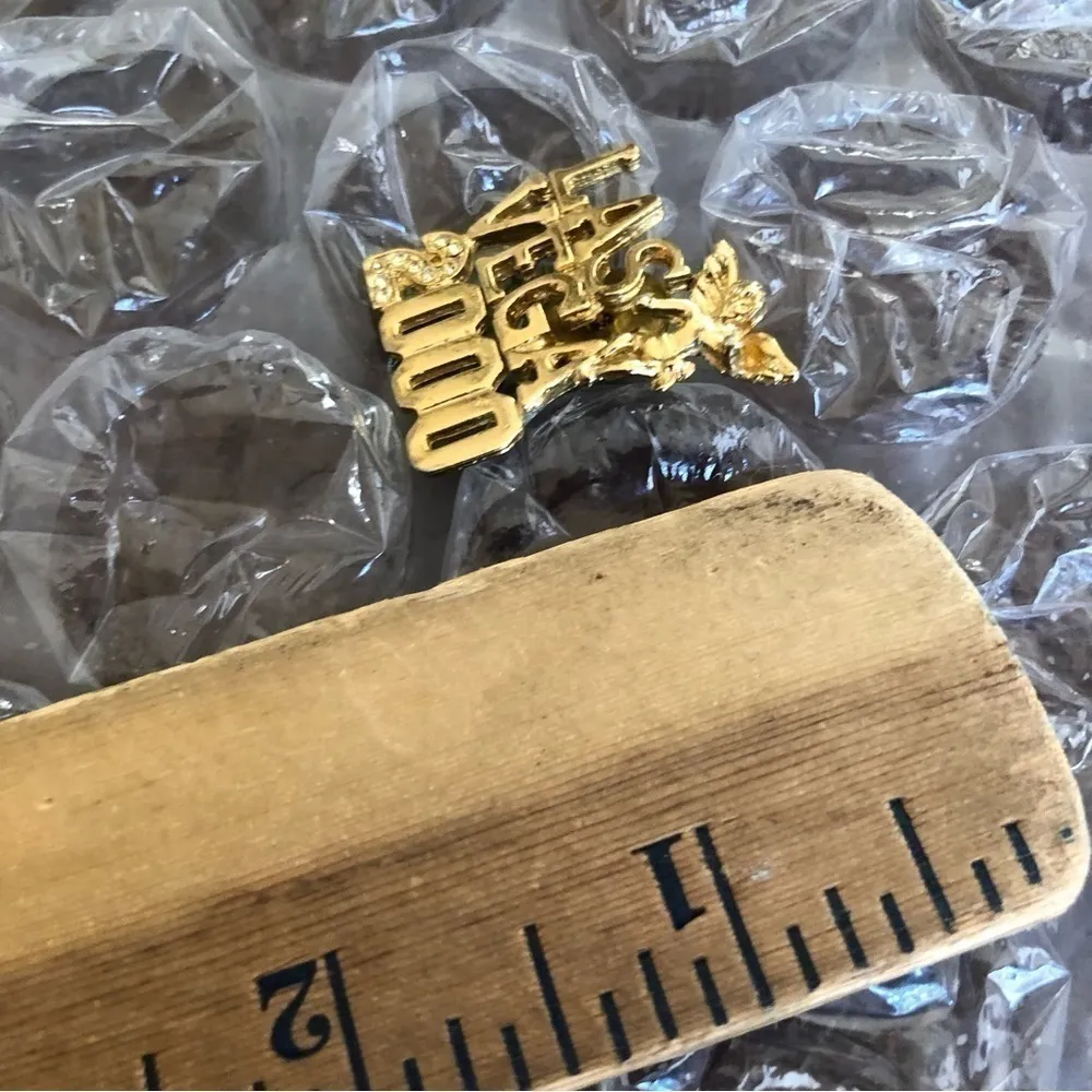 Vintage Las Vegas 2000 Rhinestones Angel Pin - Image 3