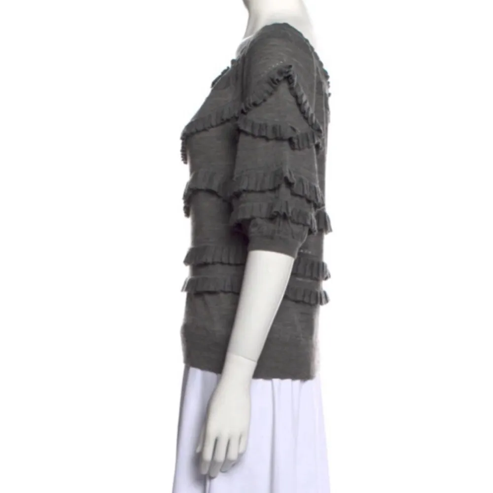 3.1 Phillip Lim Tiered Ruffle Wool Top - Image 2