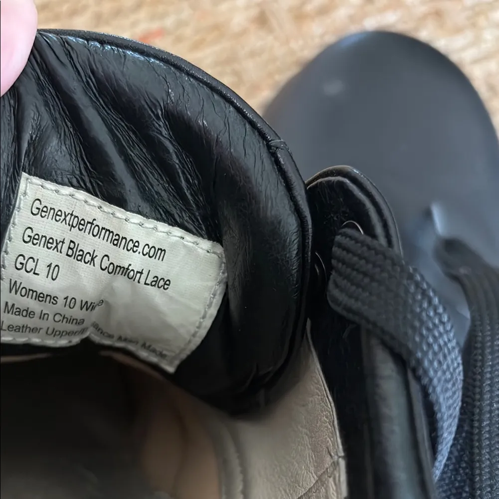 Genext Black Comfort Lace Shoes for Women 10 W Size 10 Wide - Image 6