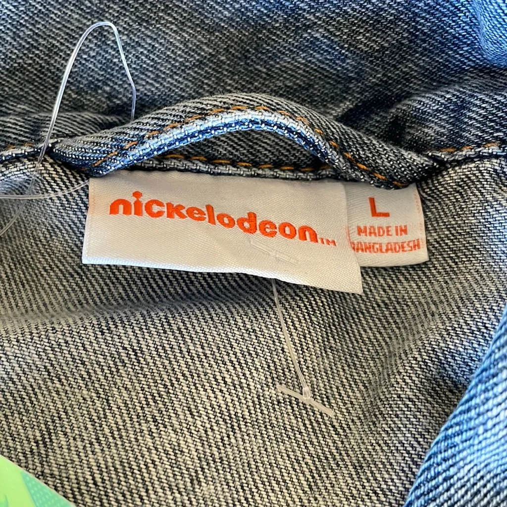 NWT Nickelodeon Denim Jean Jacket CottonBlue L - Image 11