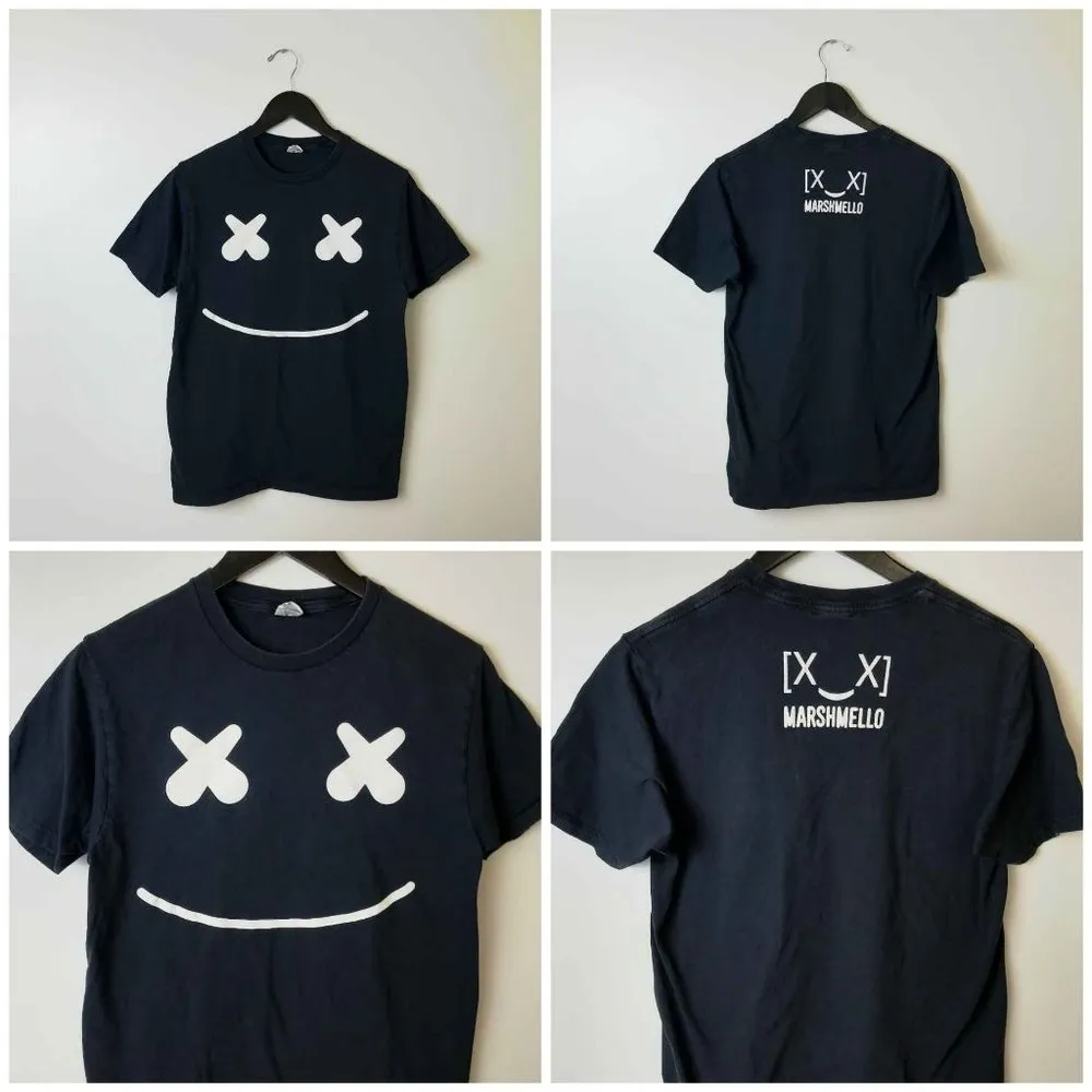 Marshmello Worldwide T Shirt EDM DJ Music Graphic Tee Short Sleeve Black Medium - Image 9