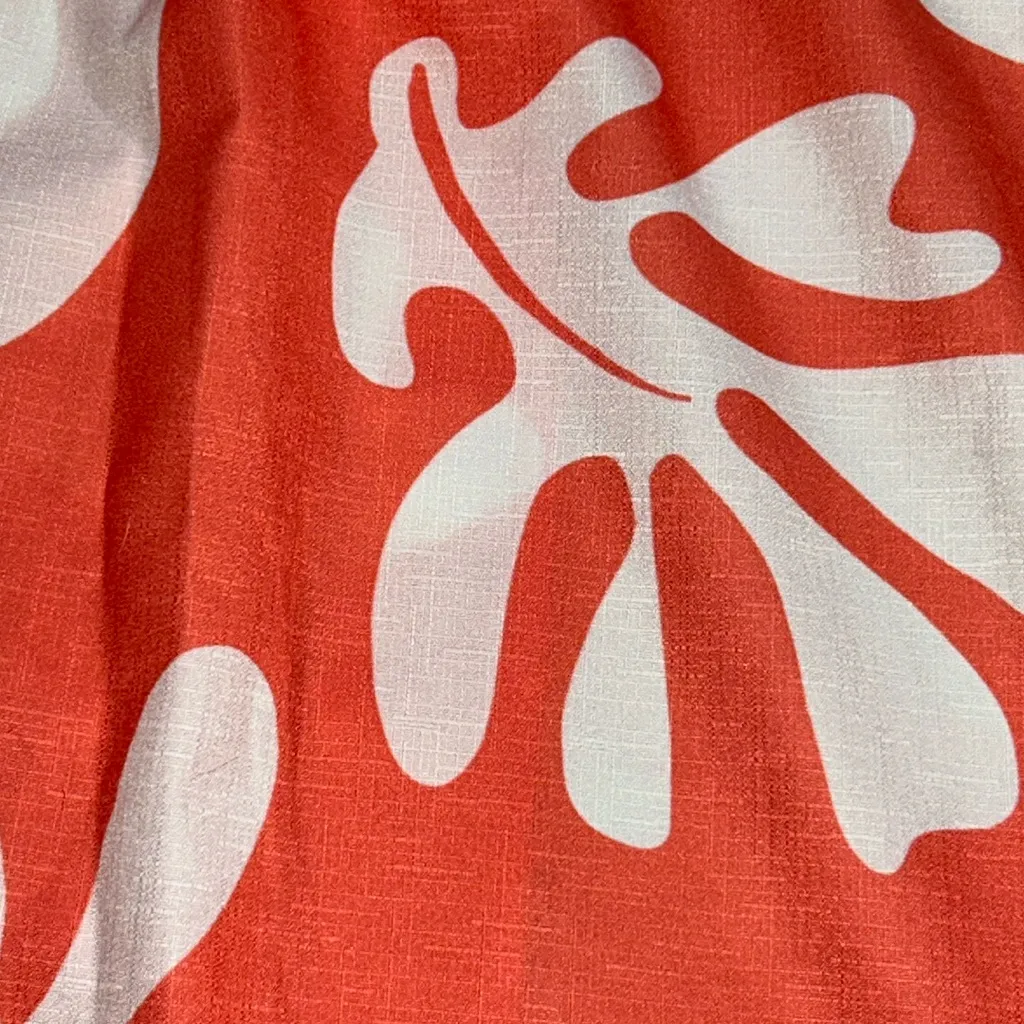 Runaway MATELO button up shirt white and coral size large Orange - Image 6