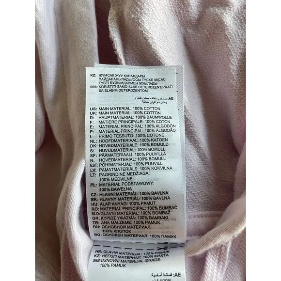 Adidas light‎ pink Athletic Hoodie with Neon Green Logo Graphic Size L - Image 7