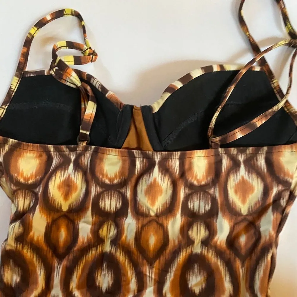 1 Sol Underwire One Piece Bathing‎ Suit Brown - Image 4