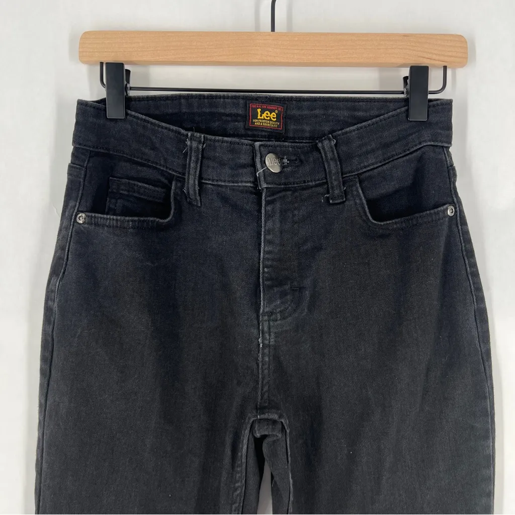Lee‎ Legendary Flare Jeans Stretch Black Denim Mid Rise Casual Size 4 - Image 2