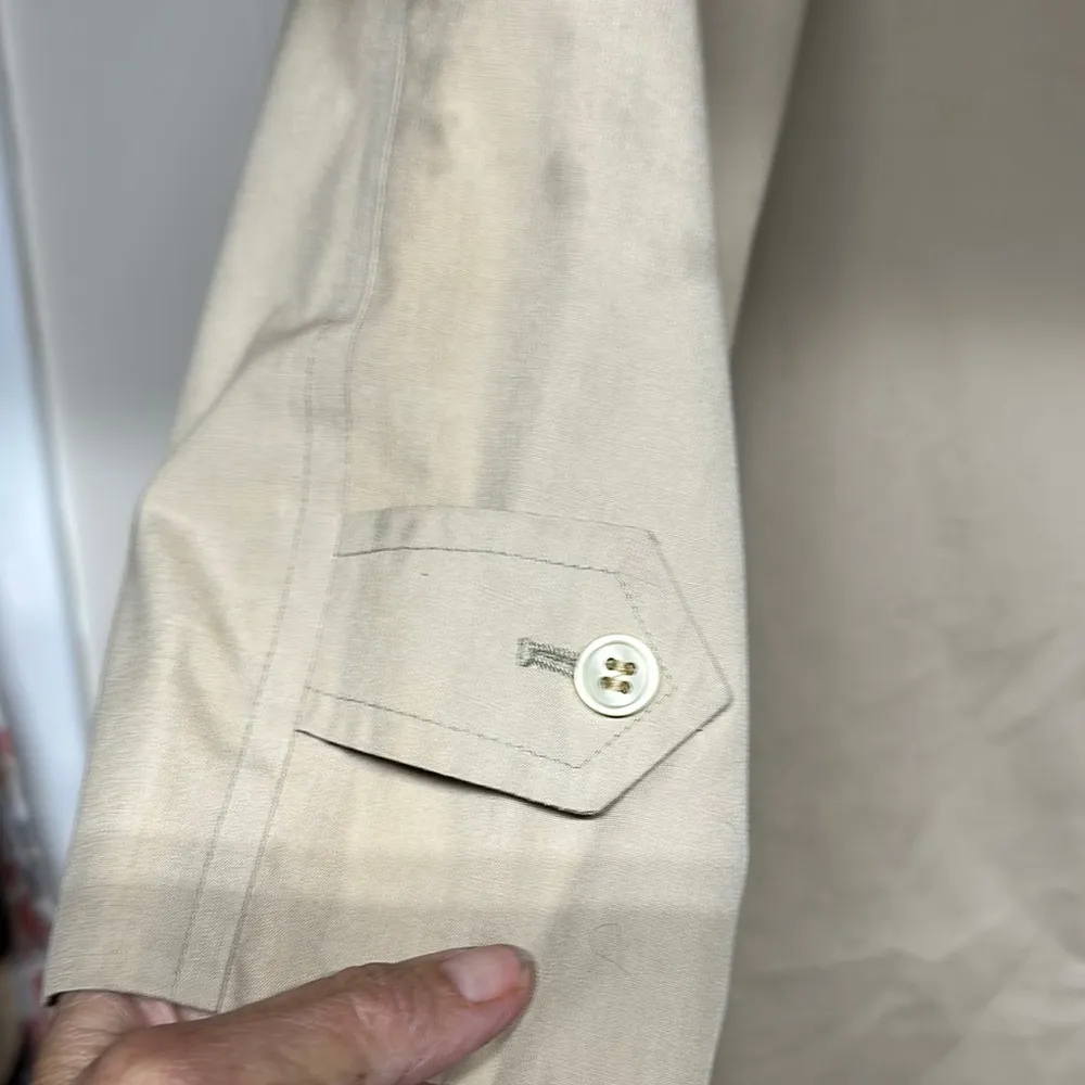 LONDON FOG MAINCOAT EDITION BEIGE ALL WEATHER TRENCH COAT 14 REG 44" LONG - Image 7