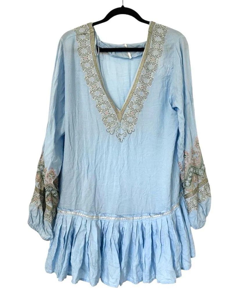 Free People Wild One Embroidered Peasant Tunic New With Tag Womens Small - Image 3
