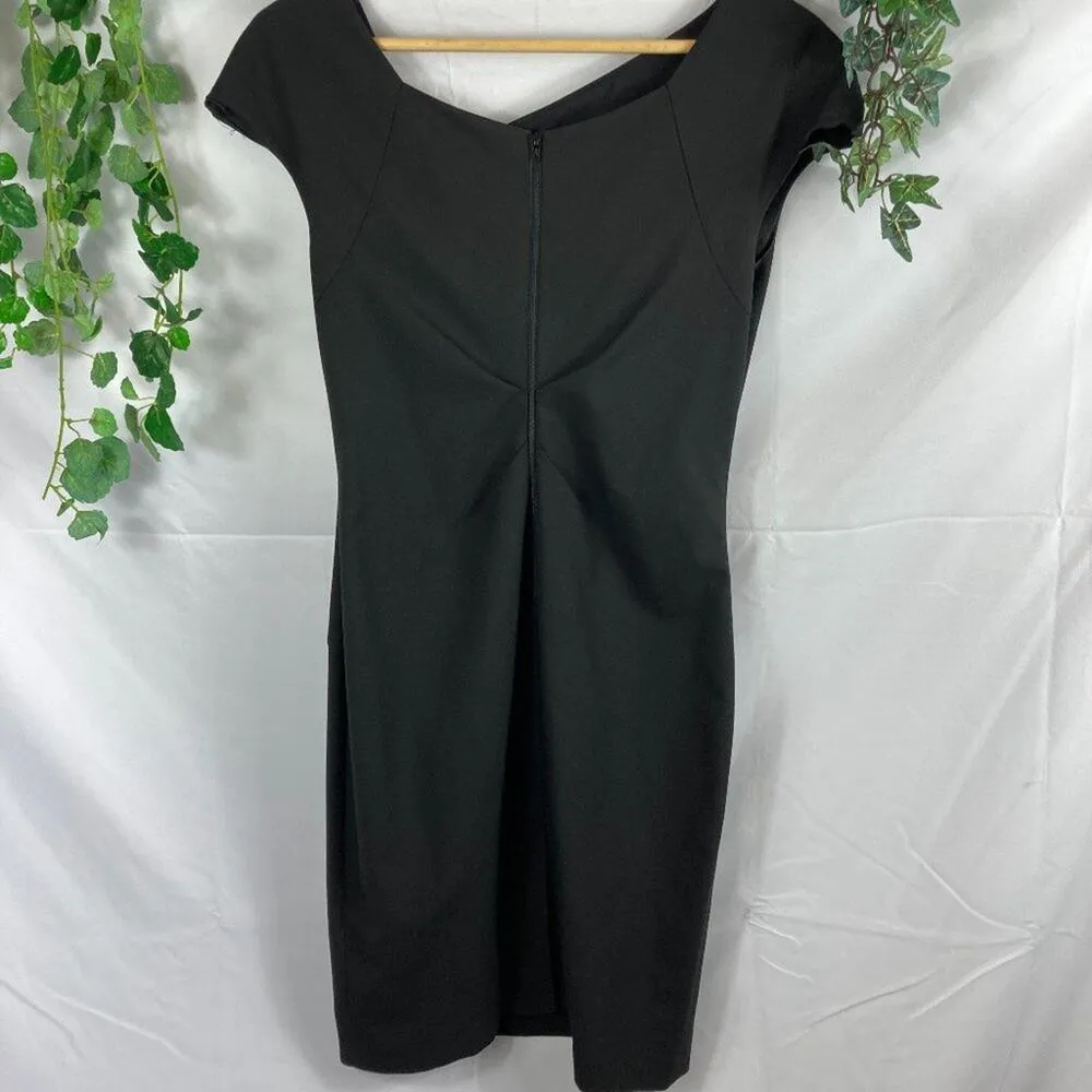 Ava & Aiden cinch pleated side LBD 4 Black - Image 4