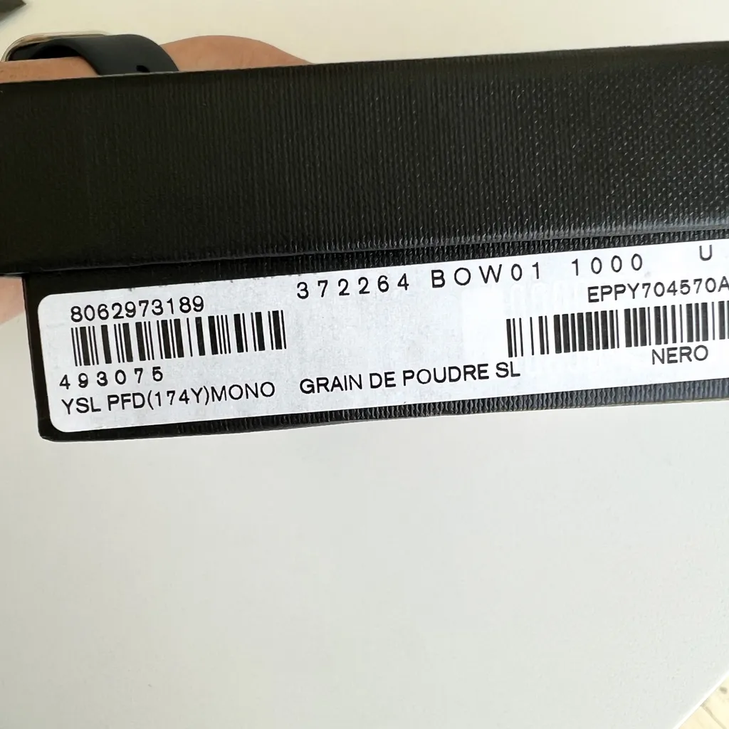 YSL Saint Laurent Large Grain de Poudre Leather Flap Wallet in Black - Image 9