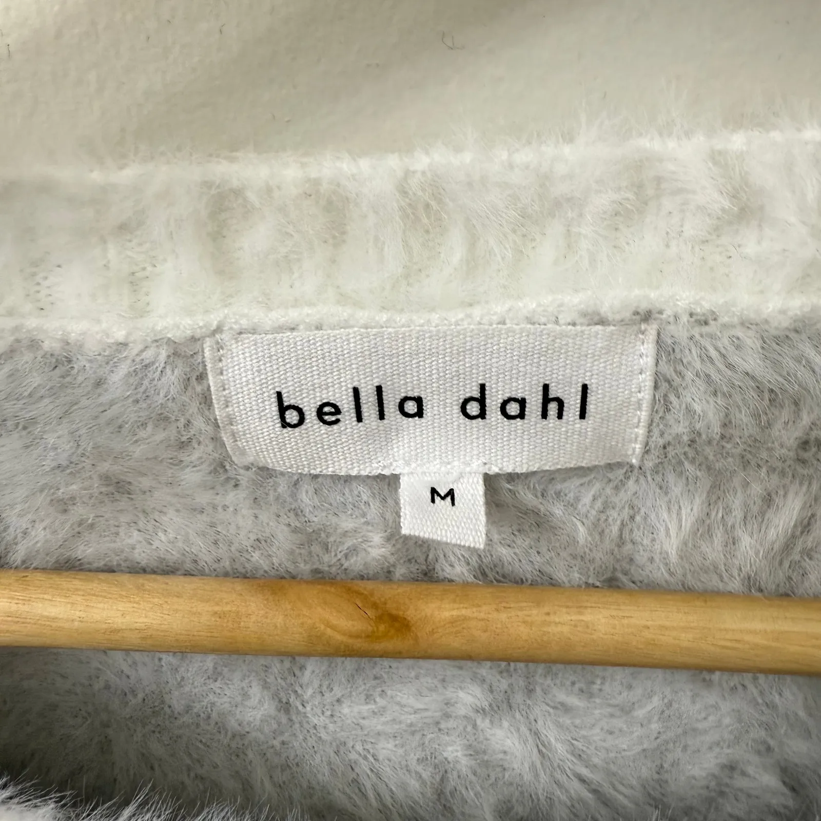 NWT Bella Dahl Medium Gray Titanium Sweater Animal Print Cheetah Fuzzy Soft Cute - Image 8