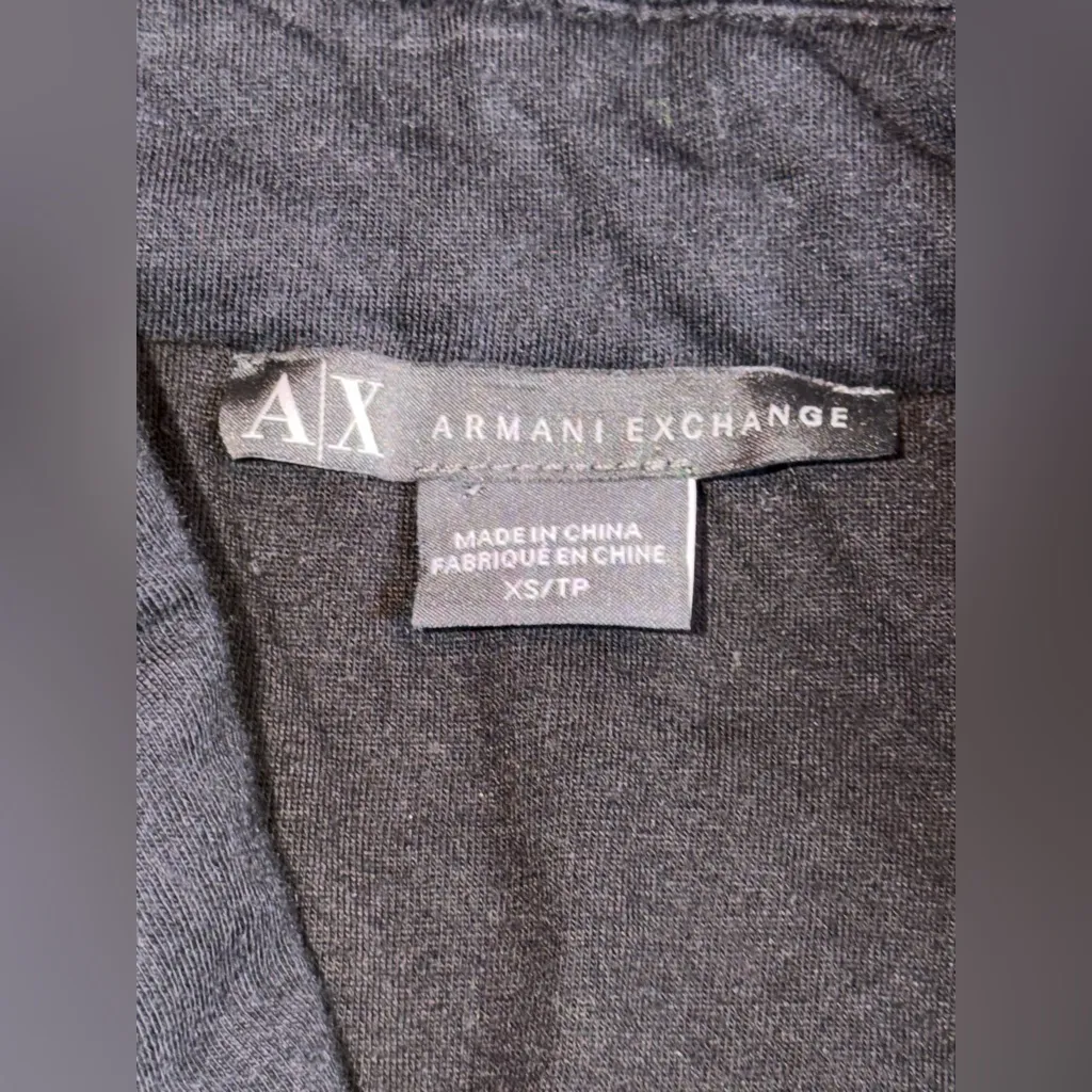 Armani Exchange Jacket Modal Blend Quilted Twist Jacket Sz XS Black - Image 3