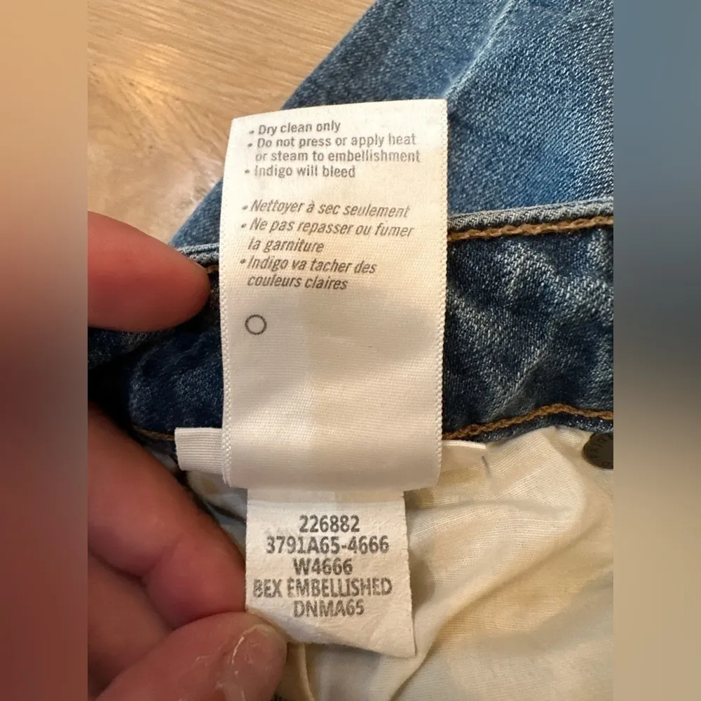 PAIGE jacqueline straight bex embellished cropped ankle jeans size 27 - Image 8