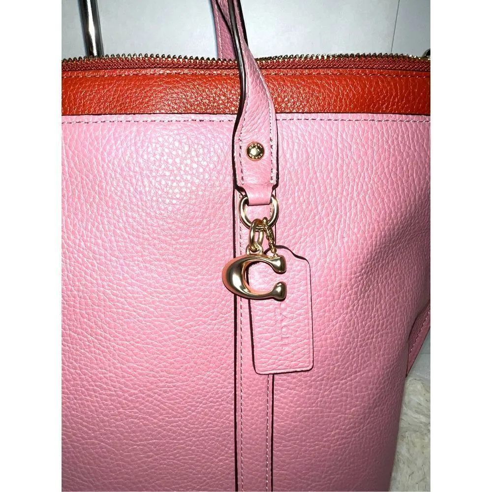 🔥🎁NWT! Coach Leather MAY Tote Handbag Signature Rose Pink Msrp:$428.00 - Image 5