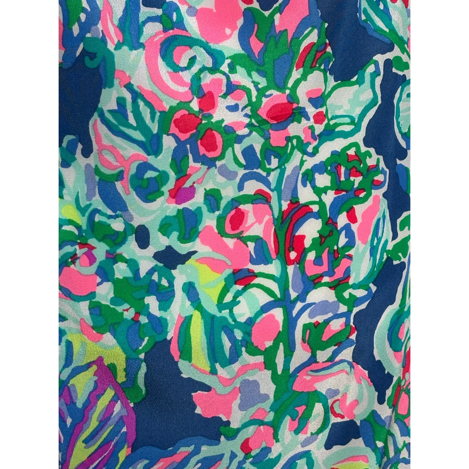 Lilly Pulitzer Adira Off Shoulder Silk Dress Indigo Exotic Escapade Small Resort - Image 6