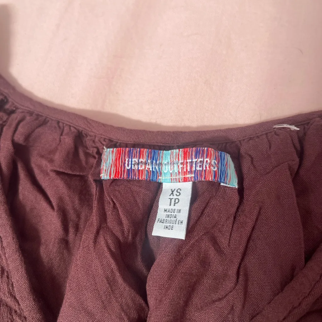 Urban Outfitters Boho Brown Button-Up Romper - Image 2