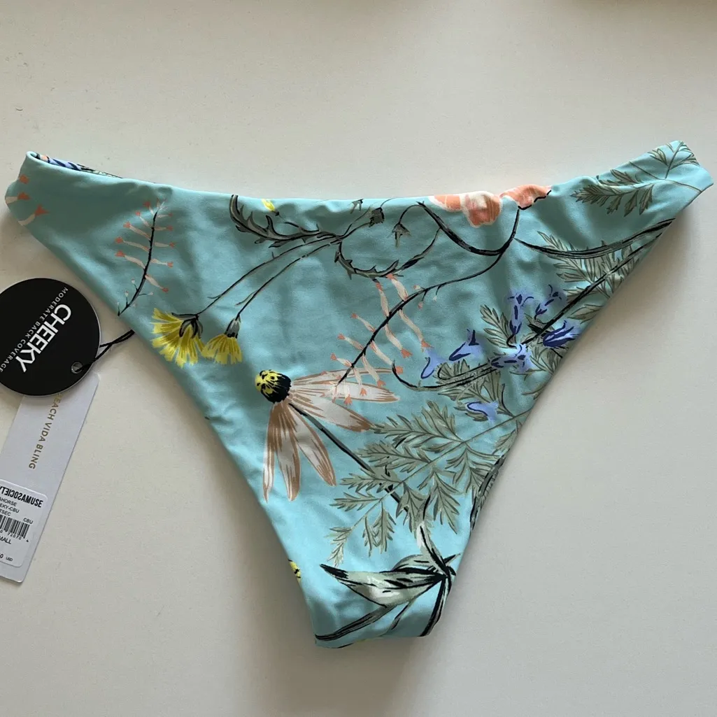 {Amuse Society} x Free People Brand New Cool Blue Bikini SET - Image 8