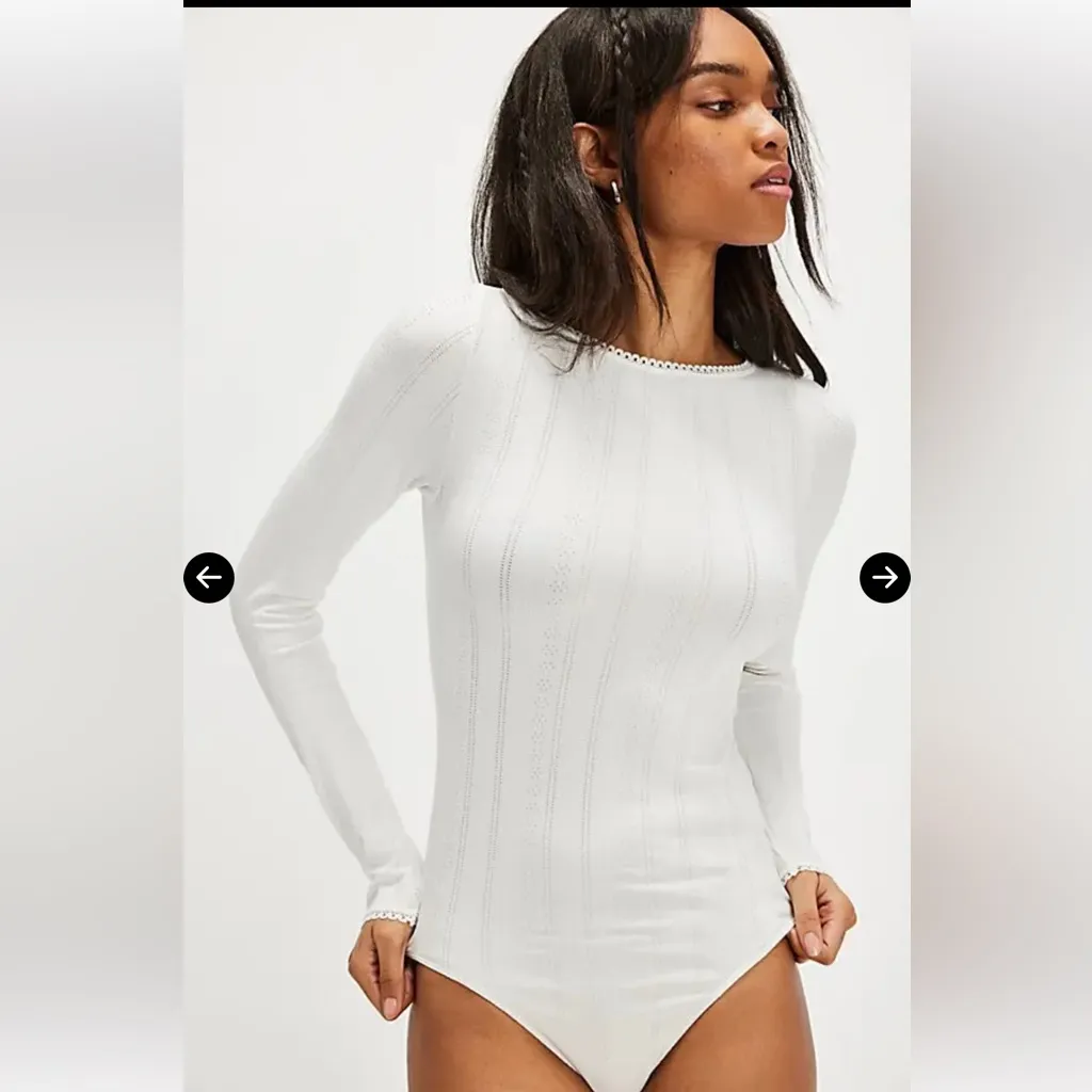 Intimately Playing Favorites Bodysuit - White  XS/SM Retail $68 - Image 4