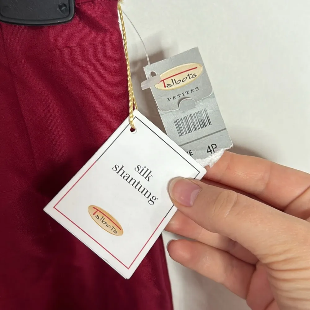 Talbots Silk Shantung Scarlett straight leg Pants Size 4 petite - Image 12