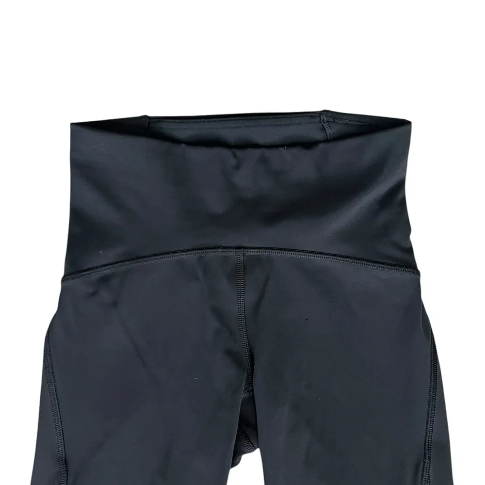 Lululemon Athletica Women’s High Rise Train Times Black Crop Leggings Tights 17” - Image 4