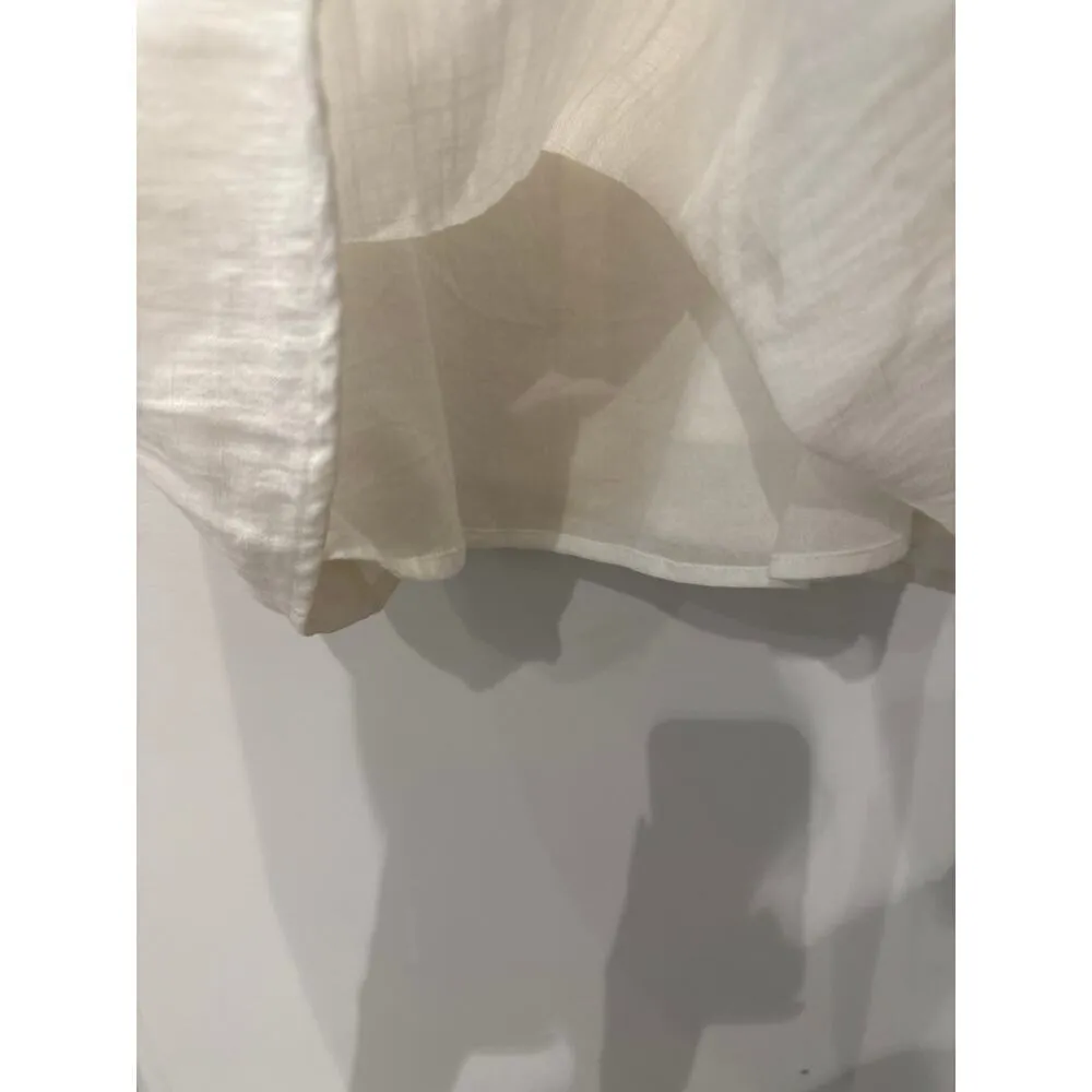 Lucca Couture Mini Dress with Side Lace Up Detail in White, M - Image 4