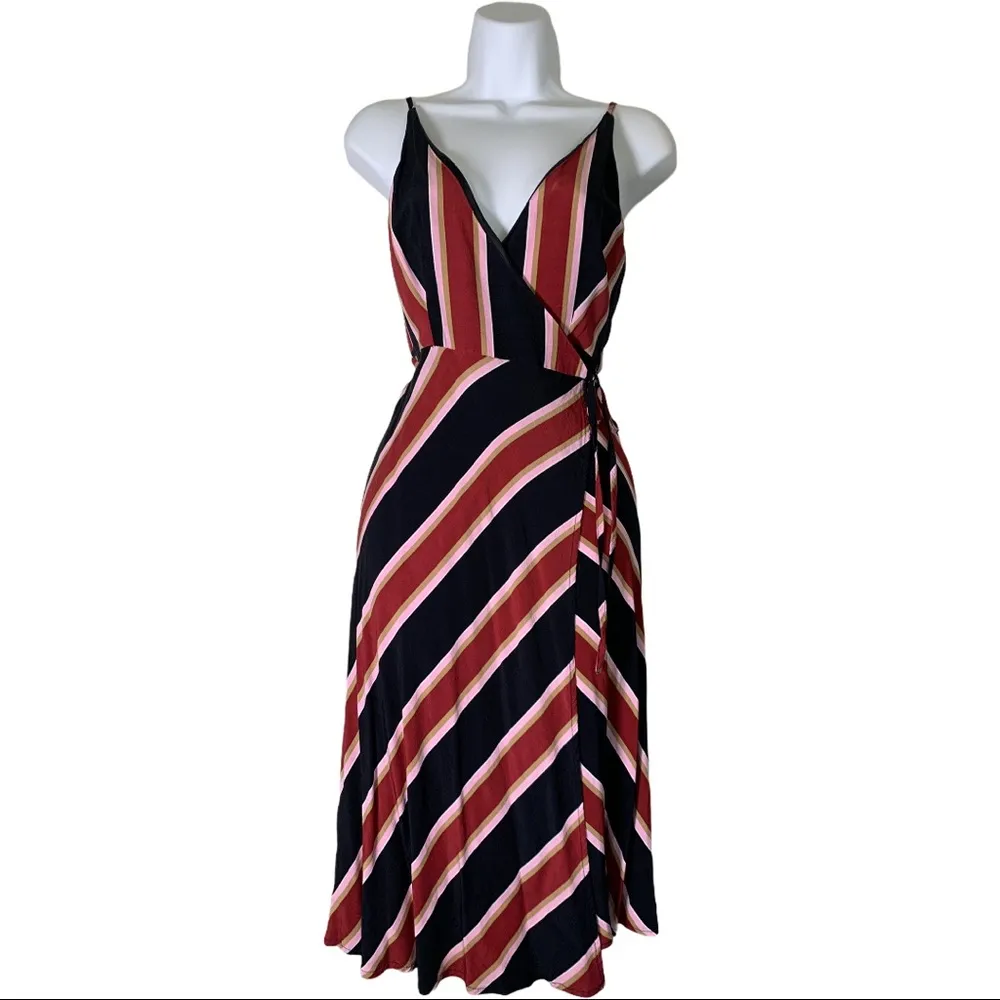 Topshop XS striped wrap dress blogger favorite - Image 7