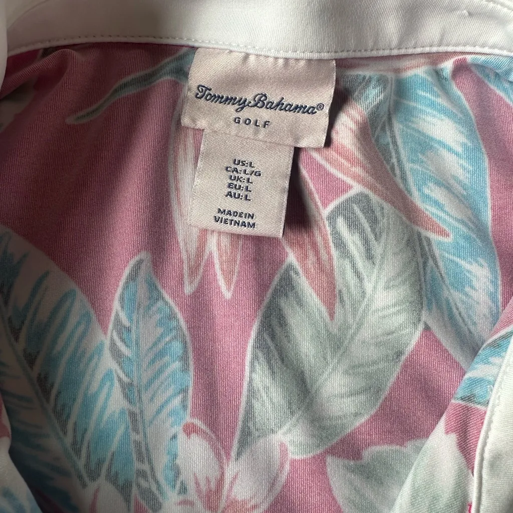 Tommy Bahama Golf Shirt L - Image 4